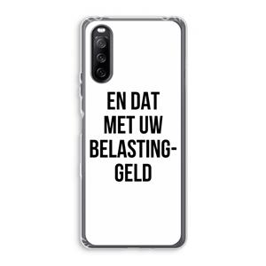 CaseCompany Belastinggeld: Sony Xperia 10 III Transparant Hoesje