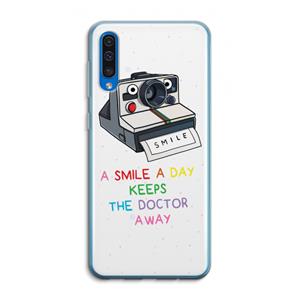 CaseCompany Smile: Samsung Galaxy A50 Transparant Hoesje