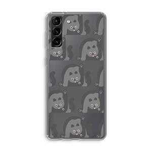 CaseCompany Cats: Samsung Galaxy S21 Plus Transparant Hoesje