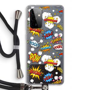 CaseCompany Pow Smack: Samsung Galaxy A72 5G Transparant Hoesje met koord