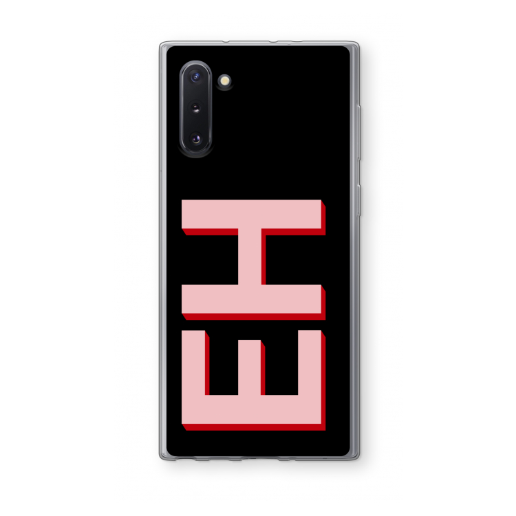 CaseCompany Monogram: Samsung Galaxy Note 10 Transparant Hoesje