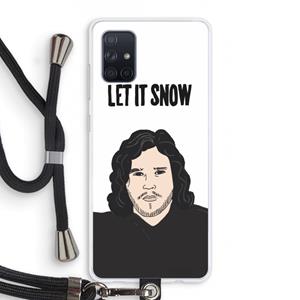 CaseCompany Let It Snow: Samsung Galaxy A71 Transparant Hoesje met koord