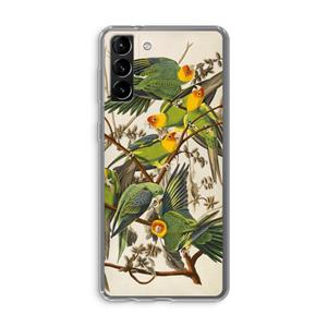CaseCompany Carolinaparkiet: Samsung Galaxy S21 Plus Transparant Hoesje