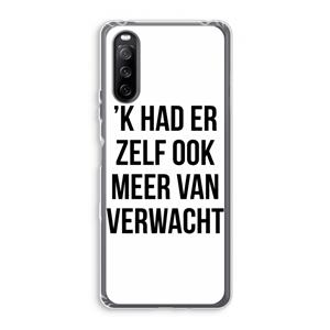 CaseCompany Meer verwacht: Sony Xperia 10 III Transparant Hoesje