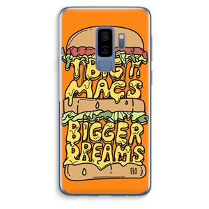 CaseCompany Big Macs Bigger Dreams: Samsung Galaxy S9 Plus Transparant Hoesje