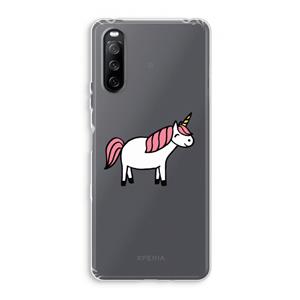CaseCompany Eenhoorn: Sony Xperia 10 III Transparant Hoesje