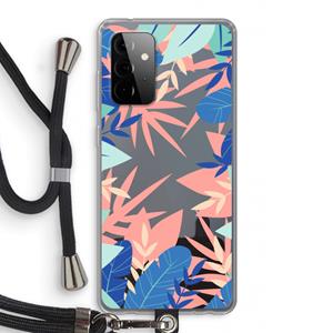 CaseCompany Tropisch: Samsung Galaxy A72 5G Transparant Hoesje met koord