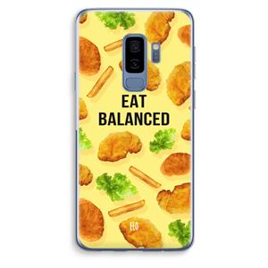 CaseCompany Eat Balanced: Samsung Galaxy S9 Plus Transparant Hoesje