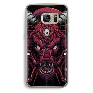 CaseCompany Hell Hound and Serpents: Samsung Galaxy S7 Transparant Hoesje