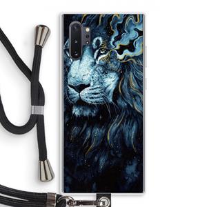 CaseCompany Darkness Lion: Samsung Galaxy Note 10 Plus Transparant Hoesje met koord