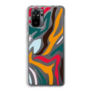CaseCompany Colored Zebra: Xiaomi Redmi Note 10 Pro Transparant Hoesje