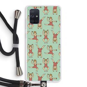 CaseCompany Gymboys: Samsung Galaxy A71 Transparant Hoesje met koord