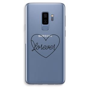 CaseCompany Forever heart black: Samsung Galaxy S9 Plus Transparant Hoesje