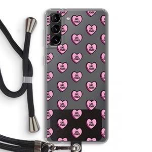 CaseCompany GIRL POWER: Samsung Galaxy S21 Plus Transparant Hoesje met koord