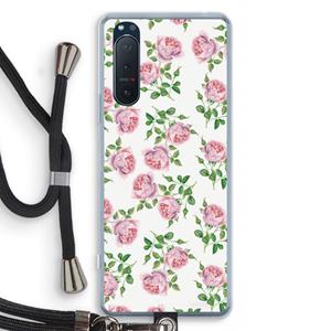 CaseCompany Kleine roosjes: Sony Xperia 5 II Transparant Hoesje met koord