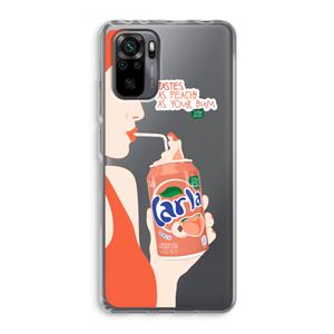 CaseCompany Peach please!: Xiaomi Redmi Note 10 Pro Transparant Hoesje