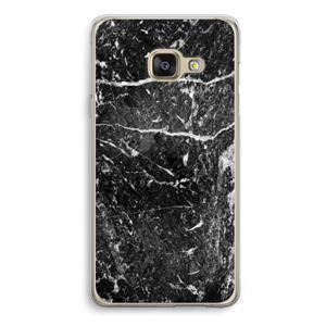 CaseCompany Zwart marmer: Samsung A3 (2017) Transparant Hoesje