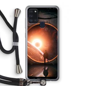 CaseCompany Ephemeral: Samsung Galaxy A21s Transparant Hoesje met koord