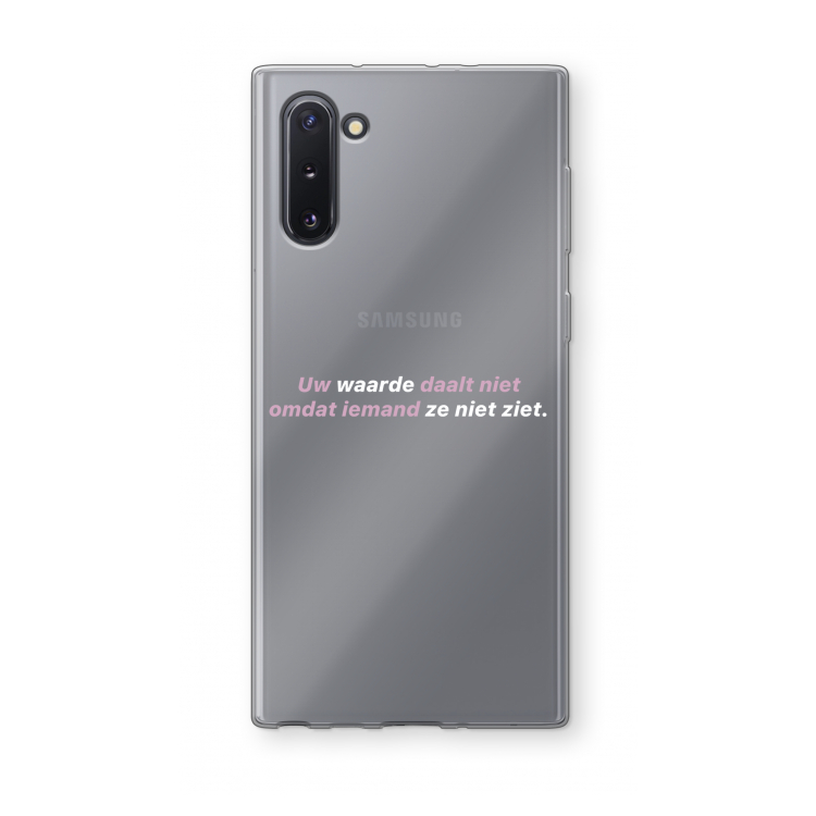 CaseCompany uw waarde daalt niet: Samsung Galaxy Note 10 Transparant Hoesje