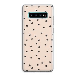 CaseCompany Kleine kattenkopjes: Samsung Galaxy S10 Plus Transparant Hoesje