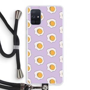 CaseCompany Bacon to my eggs #1: Samsung Galaxy A71 Transparant Hoesje met koord