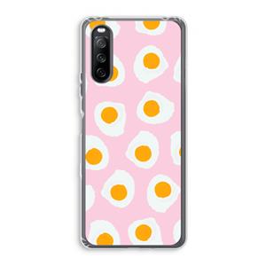 CaseCompany Dancing eggs: Sony Xperia 10 III Transparant Hoesje