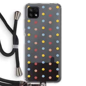 CaseCompany Bollen: Samsung Galaxy A22 5G Transparant Hoesje met koord