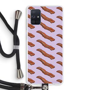 CaseCompany Bacon to my eggs #2: Samsung Galaxy A71 Transparant Hoesje met koord