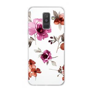CaseCompany Geschilderde bloemen: Samsung Galaxy A6 Plus (2018) Transparant Hoesje
