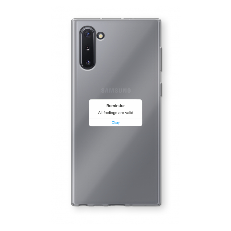 CaseCompany Reminder: Samsung Galaxy Note 10 Transparant Hoesje