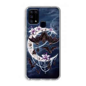 CaseCompany Vleermuizen Maan: Samsung Galaxy M31 Transparant Hoesje