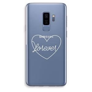 CaseCompany Forever heart pastel: Samsung Galaxy S9 Plus Transparant Hoesje