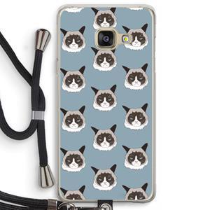 CaseCompany It's a Purrr Case: Samsung Galaxy A3 (2016) Transparant Hoesje met koord
