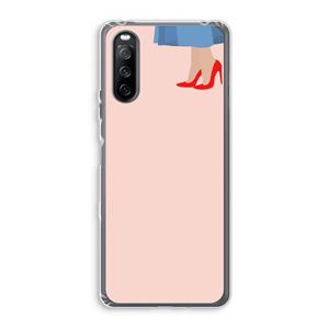 CaseCompany High heels: Sony Xperia 10 III Transparant Hoesje