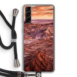 CaseCompany Mars: Samsung Galaxy S21 Plus Transparant Hoesje met koord