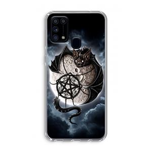 CaseCompany Volle maan: Samsung Galaxy M31 Transparant Hoesje