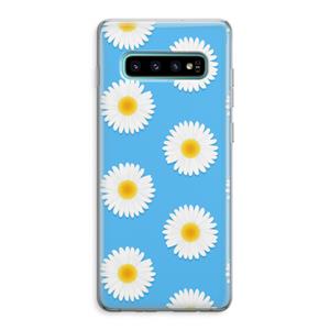 CaseCompany Margrietjes: Samsung Galaxy S10 Plus Transparant Hoesje