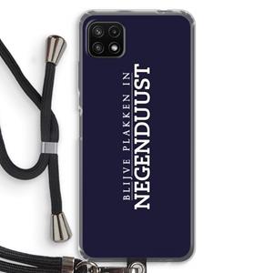 CaseCompany Blijve plakken in Negenduust: Samsung Galaxy A22 5G Transparant Hoesje met koord