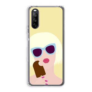 CaseCompany Ice cream: Sony Xperia 10 III Transparant Hoesje
