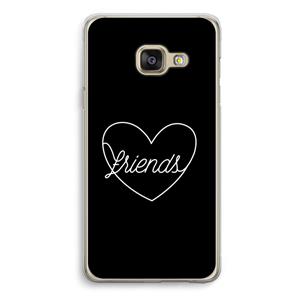 CaseCompany Friends heart black: Samsung A3 (2017) Transparant Hoesje