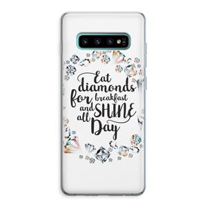 CaseCompany Diamonds: Samsung Galaxy S10 Plus Transparant Hoesje