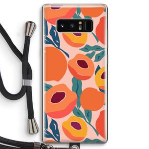 CaseCompany Perzik: Samsung Galaxy Note 8 Transparant Hoesje met koord