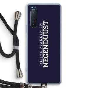 CaseCompany Blijve plakken in Negenduust: Sony Xperia 5 II Transparant Hoesje met koord