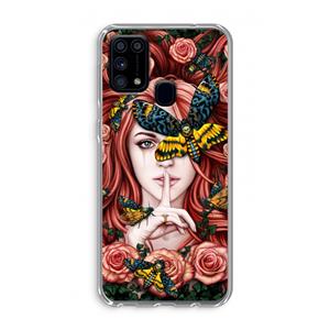 CaseCompany Lady Moth: Samsung Galaxy M31 Transparant Hoesje