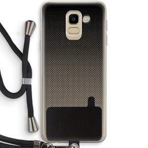 CaseCompany Musketon Halftone: Samsung Galaxy J6 (2018) Transparant Hoesje met koord