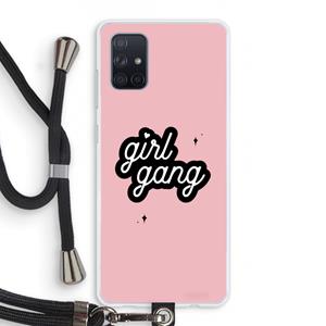 CaseCompany Girl Gang: Samsung Galaxy A71 Transparant Hoesje met koord