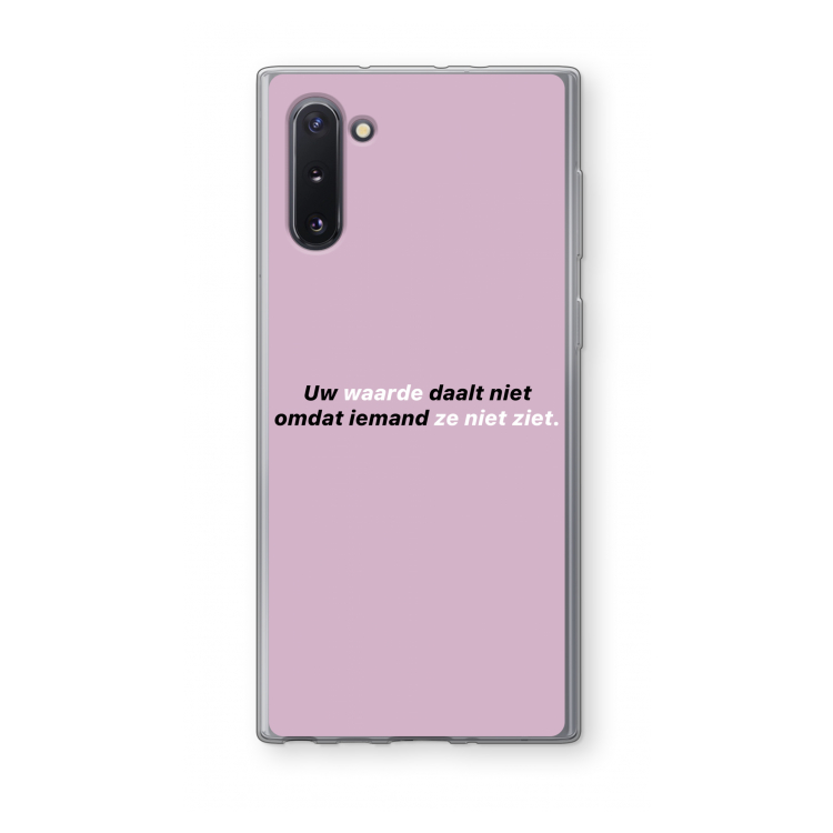 CaseCompany uw waarde daalt niet: Samsung Galaxy Note 10 Transparant Hoesje