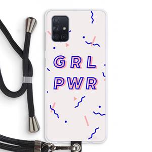 CaseCompany GRL PWR: Samsung Galaxy A71 Transparant Hoesje met koord