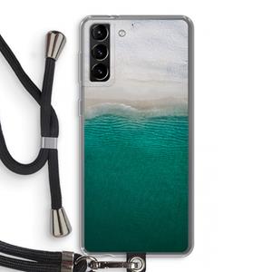 CaseCompany Stranded: Samsung Galaxy S21 Plus Transparant Hoesje met koord