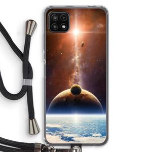 CaseCompany Omicron 2019: Samsung Galaxy A22 5G Transparant Hoesje met koord